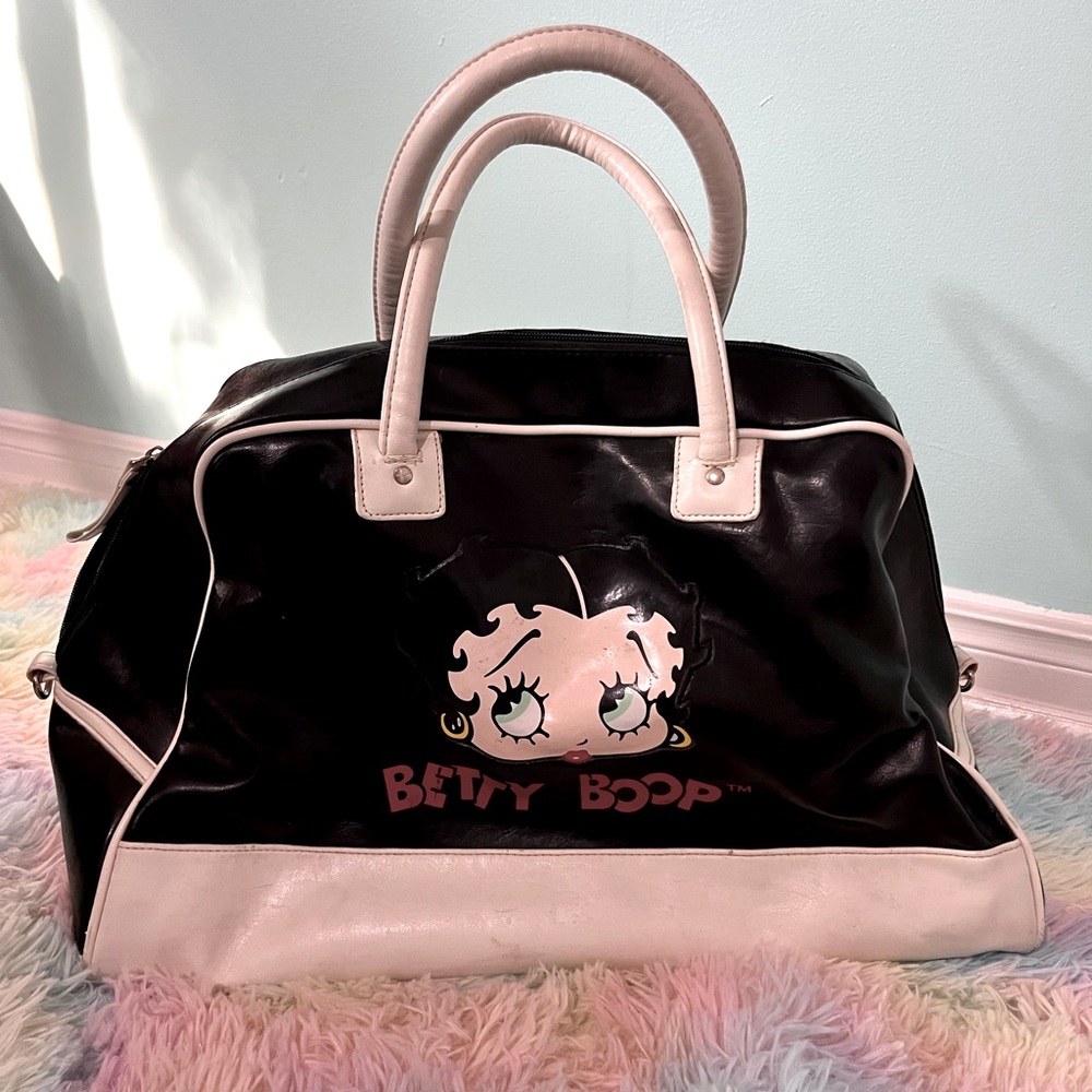 BETTY BOOP Black and White Travel Bag